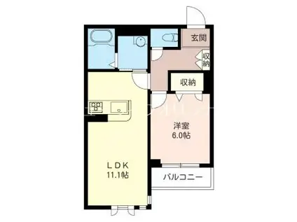 グラン パラッツオ(1LDK/2階)の間取り写真