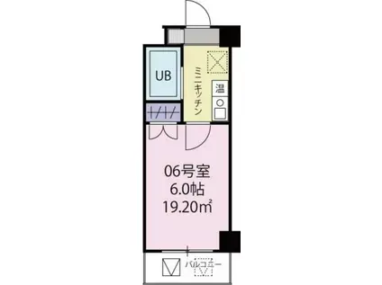 ベルビー川崎(1K/5階)の間取り写真