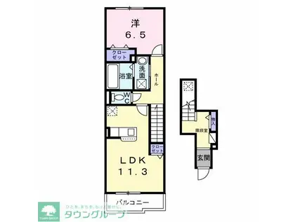 コンフォートパレス(1LDK/2階)の間取り写真