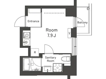 BELLEVIAGE SHINJUKU べルヴィア―ジュ新宿(ワンルーム/4階)の間取り写真