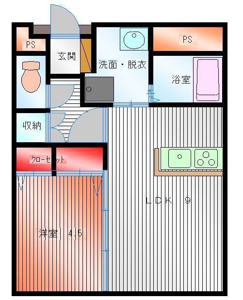 リアライズ人吉(1LDK/2階)の間取り写真