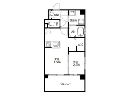 アルティザ春日原駅前クロス(1LDK/5階)の間取り写真