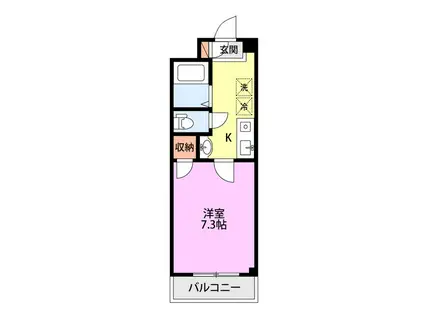 LILY-BE穂高(1K/3階)の間取り写真