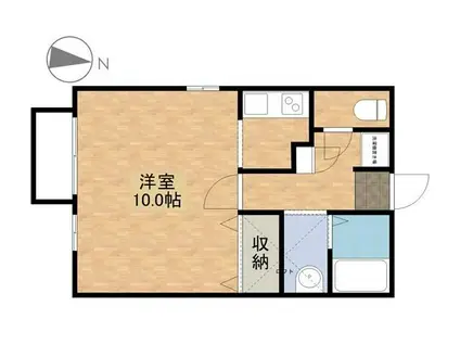 セジュールYM II(ワンルーム/2階)の間取り写真