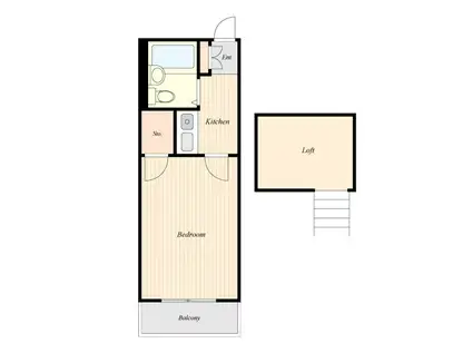 デュオ二ッ木(1K/1階)の間取り写真