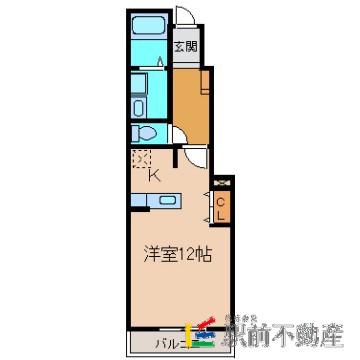 トレポンテII(ワンルーム/1階)の間取り写真