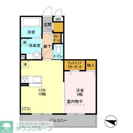 ステラタウン プルケリマ(1LDK/2階)の間取り写真