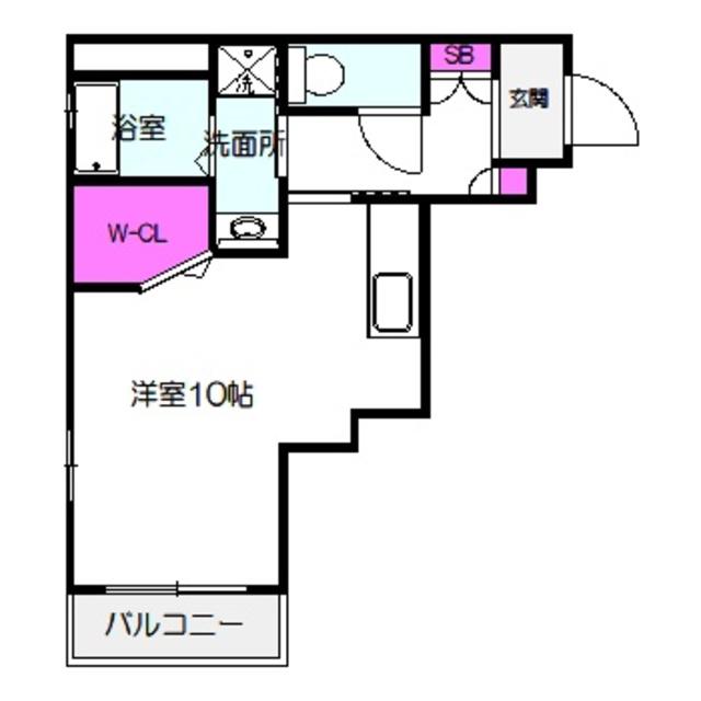 ファーレ(ワンルーム/2階)の間取り写真