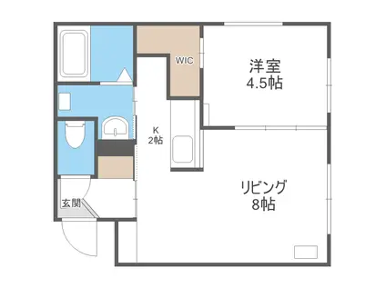 GRAND PLACE HASSAMU(1LDK/3階)の間取り写真