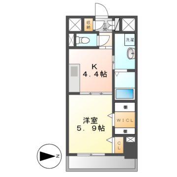 トレフルコート(1K/3階)の間取り写真