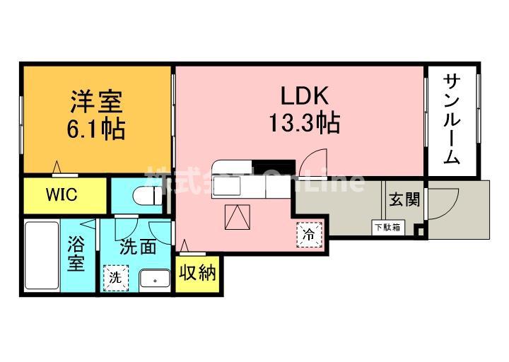 パーク ヴィラ(1LDK/1階)の間取り写真