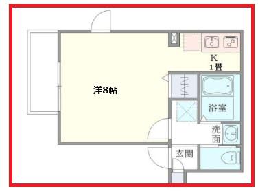 リンクス北千住A棟(1K/1階)の間取り写真