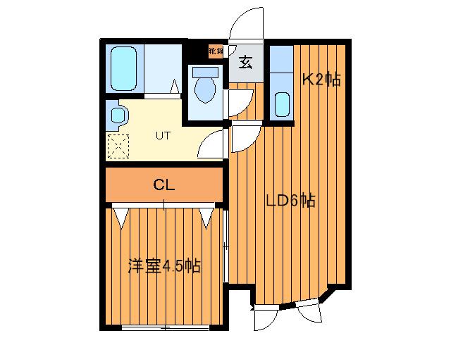 REGLO(1LDK/2階)の間取り写真