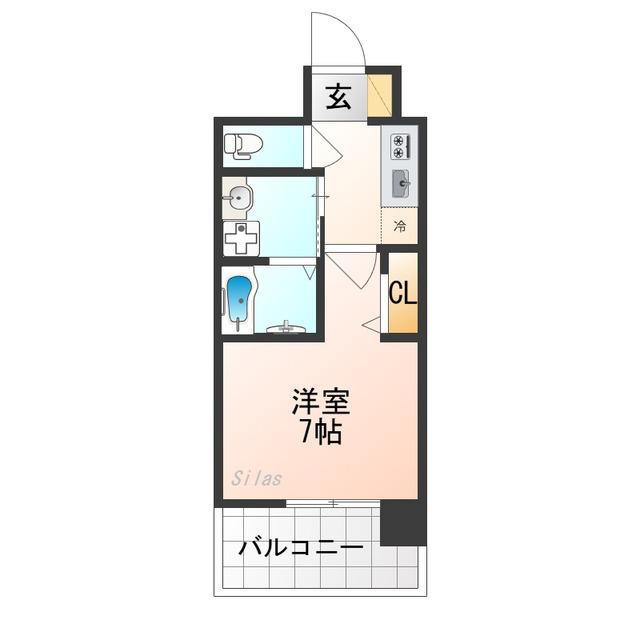 ベラジオ雅び京都西院II(1K/5階)の間取り写真