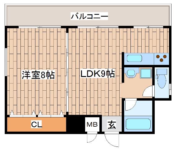 スリールKOBE元町(1LDK/6階)の間取り写真