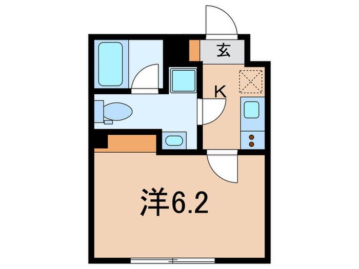 HAPPY VALLEY品川西大井(1K/4階)の間取り写真