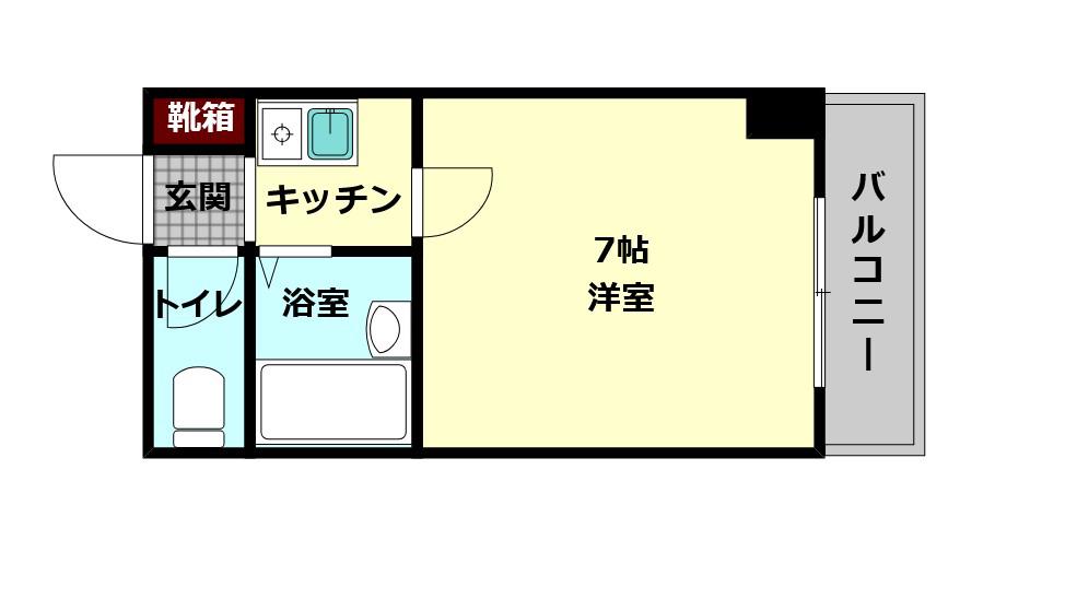 リバーサイド新大宮(1K/3階)の間取り写真