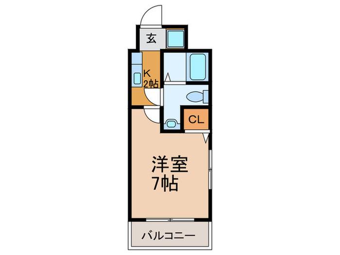 森之宮フォレストガーディアン(1K/5階)の間取り写真