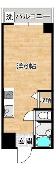 レオハイム長尾III(ワンルーム/5階)の間取り写真