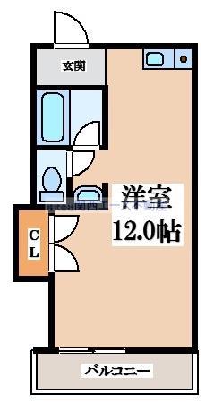 カサベルデー柳(ワンルーム/2階)の間取り写真
