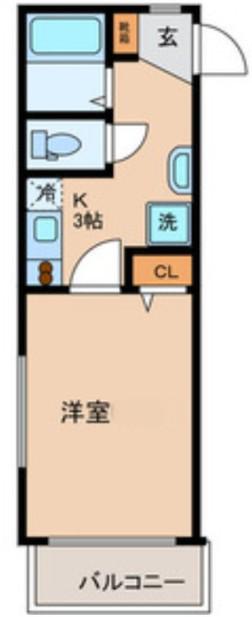 サンセールクール(1K/3階)の間取り写真