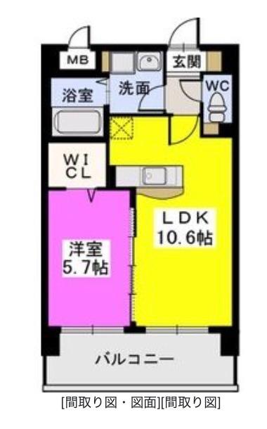 アルティメゾン博多(1LDK/9階)の間取り写真