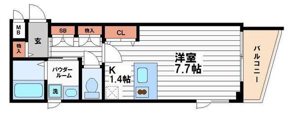 プレサンス心斎橋リベルタ(1K/10階)の間取り写真