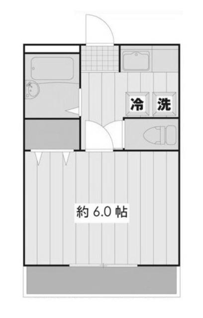 アビタシオン行徳第三(1K/1階)の間取り写真