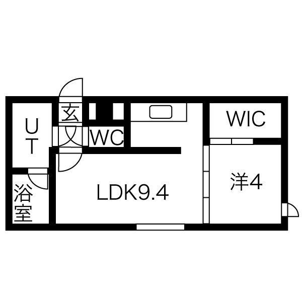 ラヴェーロ N2 B(1LDK/1階)の間取り写真