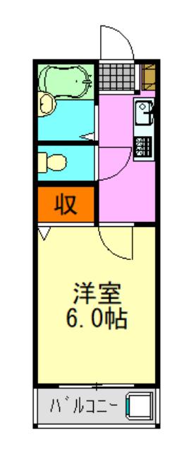 ハイツSAITO(1K/2階)の間取り写真