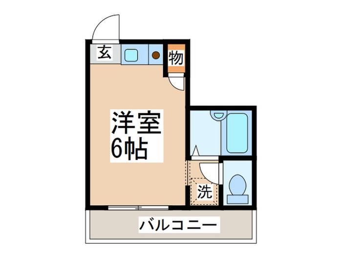 ひやくビル(ワンルーム/3階)の間取り写真