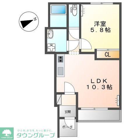 リオグランデ(1LDK/1階)の間取り写真