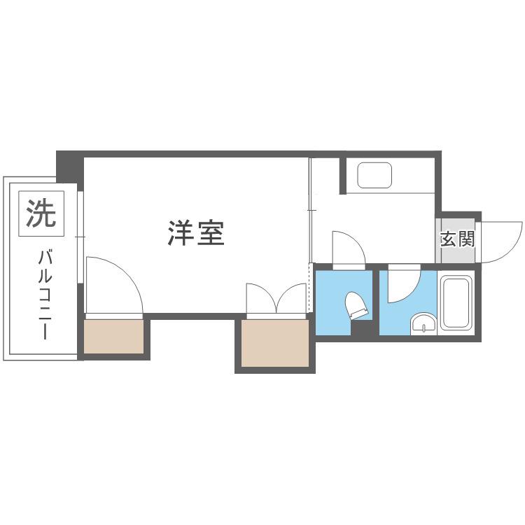 FM NAKAZAKII(1K/10階)の間取り写真