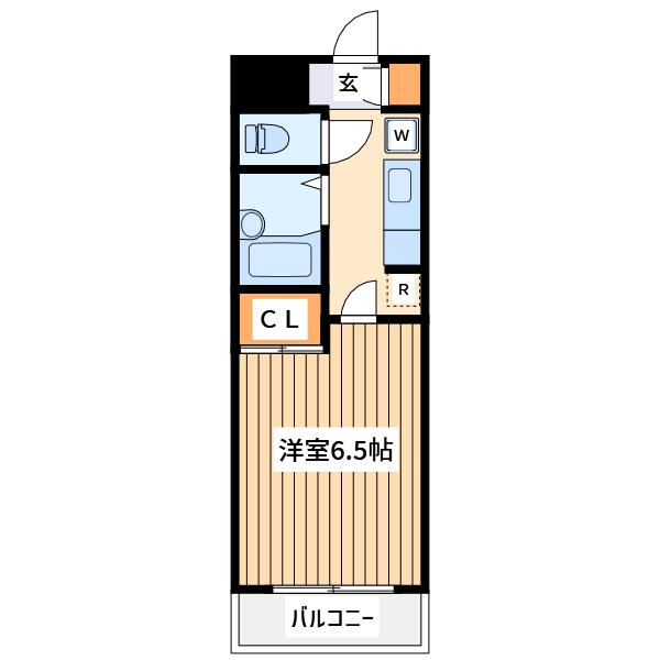ヴィヴァーチェ日吉(1K/3階)の間取り写真