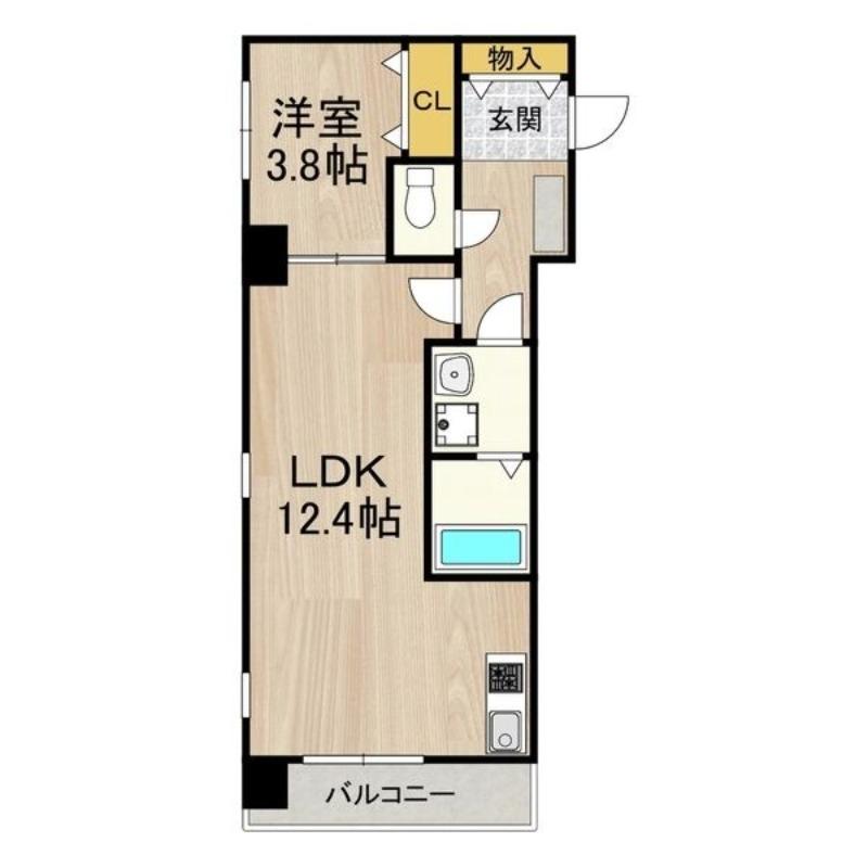 WANSSTYLE阿倍野(1LDK/4階)の間取り写真