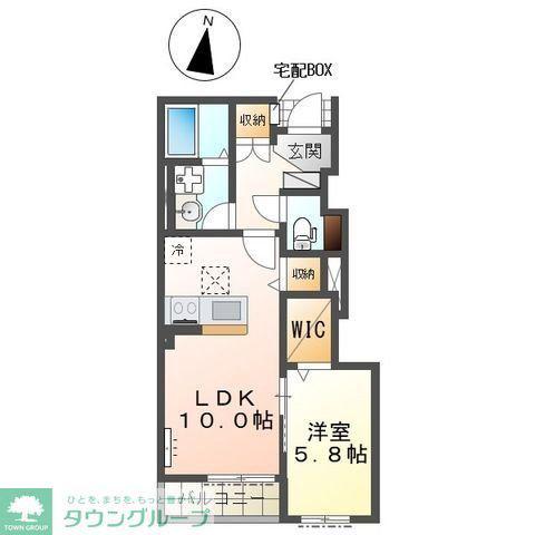 吉川市吉川美南アパート工事(1LDK/1階)の間取り写真
