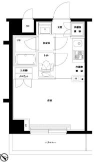 ルーブル新川崎(1K/4階)の間取り写真
