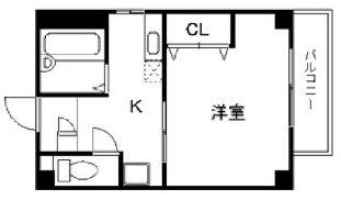 メゾン御影(1K/2階)の間取り写真