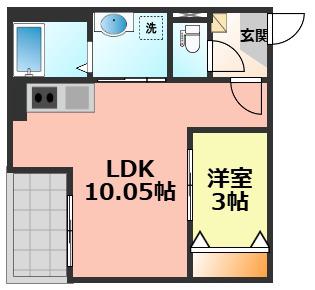JACK NAKAOTAII(1LDK/2階)の間取り写真