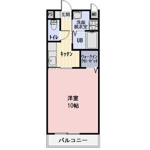 アメニティヒルズ(1K/1階)の間取り写真