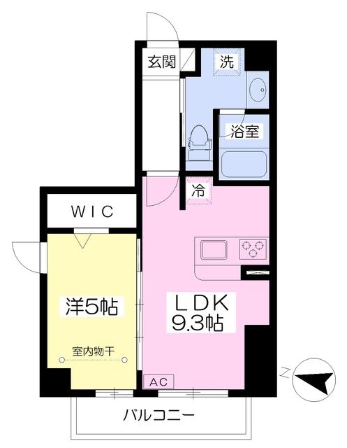 TOMS GRANDE(1LDK/6階)の間取り写真