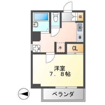 マンション五条橋(1K/5階)の間取り写真