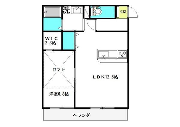 ピアフォレスト(1LDK/2階)の間取り写真