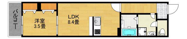 LE COCON 一宮X(1LDK/3階)の間取り写真