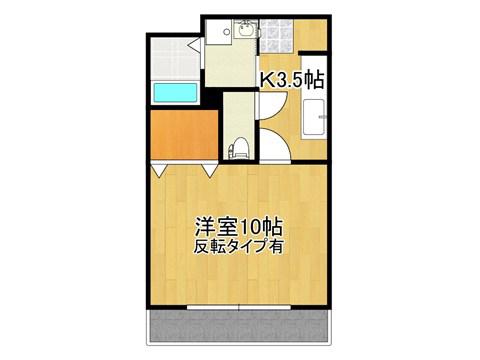 ドルチェ(1K/2階)の間取り写真