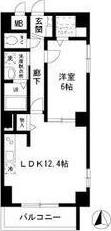 P-SQUARE SHUMOKU(1LDK/4階)の間取り写真
