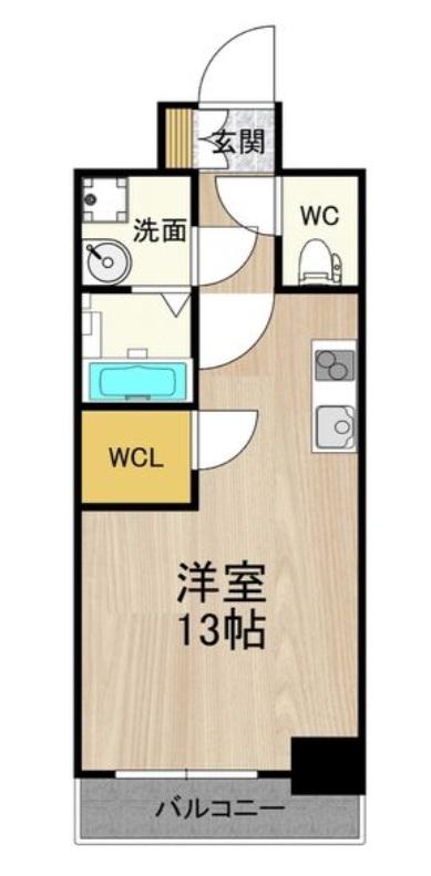 PHOENIX難波イースト(ワンルーム/9階)の間取り写真