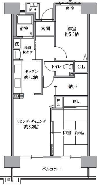 T′S GARDEN清瀬(2SLDK/1階)の間取り写真