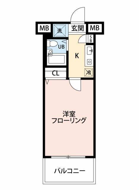 マイナビSTAYパレス目白椎名町(1K/2階)の間取り写真