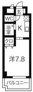 びいⅥ植田(1K/2階)の間取り写真